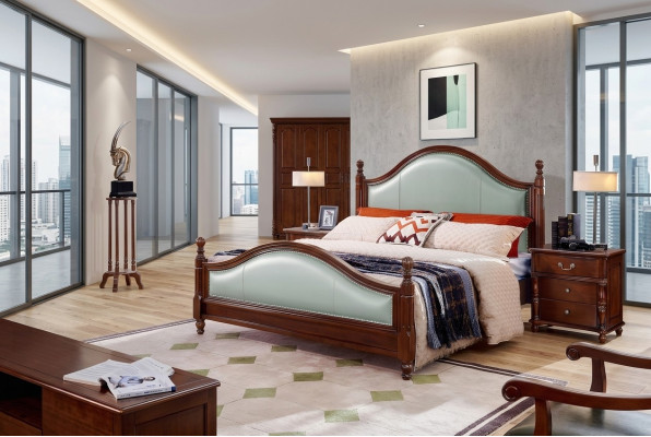 Lits design Mobilier de luxe 2x Tables de chevet 3 pièces. Ensemble de chambre