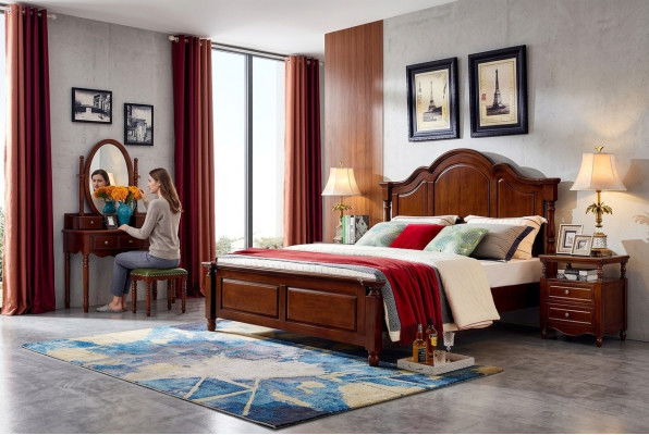Lits de design Meubles de luxe 2x Tables de chevet 3 pièces. Ensemble de chambre