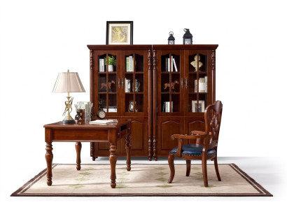 Ensemble de bureau pour étude, 4 pièces. Chaise 2x Étagère de livres Mobilier de bureau