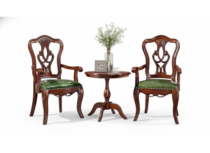 Chaise de concepteur Accoudoirs Salon 2x Chaises Groupe de bois Suite
