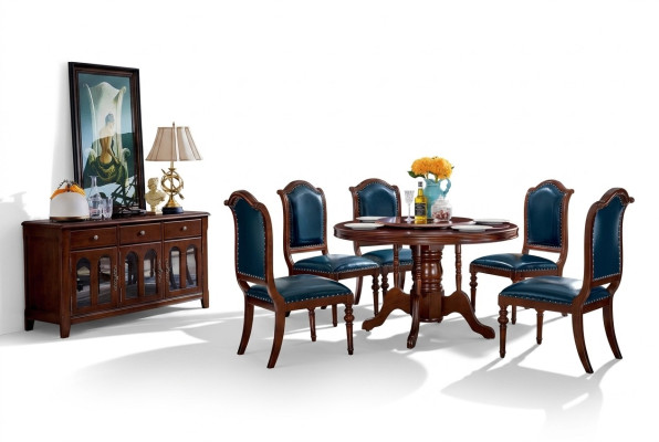 Ensemble complet Table à manger 6 chaises Commode Set salle à manger Ess Groupe Table en bois neuf