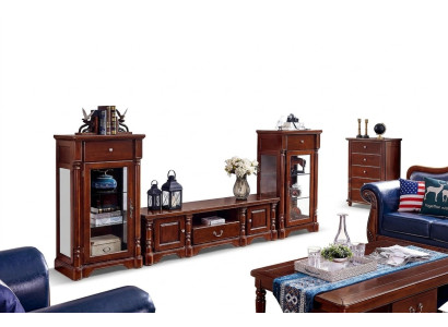 Garde-robe classique 2x vitrines Ensemble de 3 pièces nouveau buffet bas mural pour téléviseur.