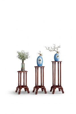 Stand de fleurs, Stand de fleurs, Stand de fleurs en bois, Ensemble de 3 supports pour pots de fleurs