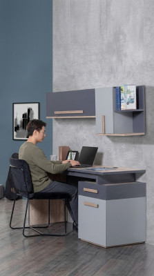 Bureau avec tiroirs pour filles, design de meubles de chambre d'enfants.