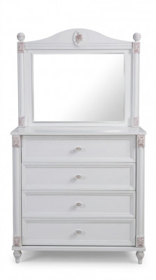 Commode avec miroir Chambre d'enfants Armoire d'enfants Chambre de jeunes filles Mobilier blanc