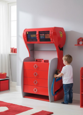 Station-service Commode à tiroirs Chambre d'enfants Mobilier moderne Etagère en bois Pièce