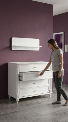 Chambre d'enfants. Commode moderne avec tiroirs Meubles en bois massif Chambre de designer neuve