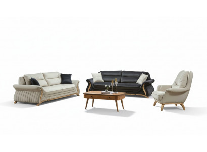 Ensemble de canapé design Canapé Rembourrage Fauteuil Ensemble Suite 3+3+1 Ensemble de 3 pièces.