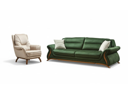 Luxe Canapés classiques en textile Design Canapé 3+1 fauteuil Canapé Rembourrage Sofas