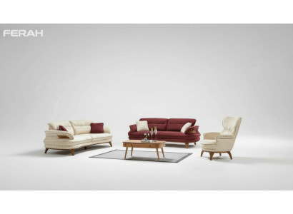 Groupe de canapé Ensemble de canapés 3+3+1 Place Fauteuil Canapés Luxueux en Tissu