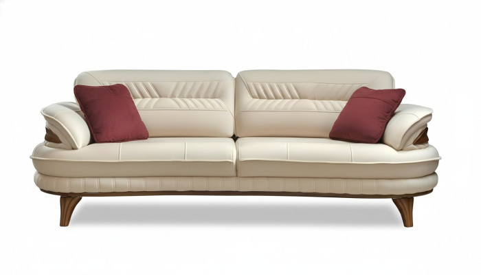 Canapé 3 places Canapés Sofas Art Déco Trois places Nouveau Textile Luxe Canapé Rembourrage