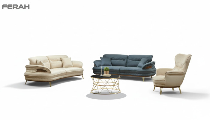 Ensemble de canapés 3+3+1 Fauteuil Canapés Suite Siège Ensemble de luxe