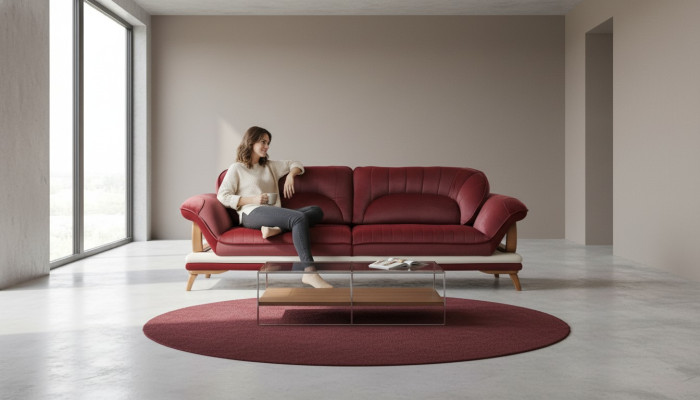 Canapé 3 places Canapés design Sièges rembourrés Design classique Trois places Meubles en tissu