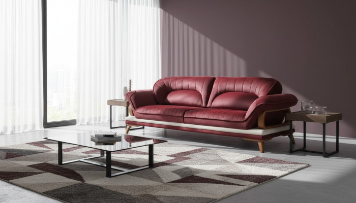 Canapé 3 places Canapés design Sièges rembourrés Design classique Trois places Meubles en tissu