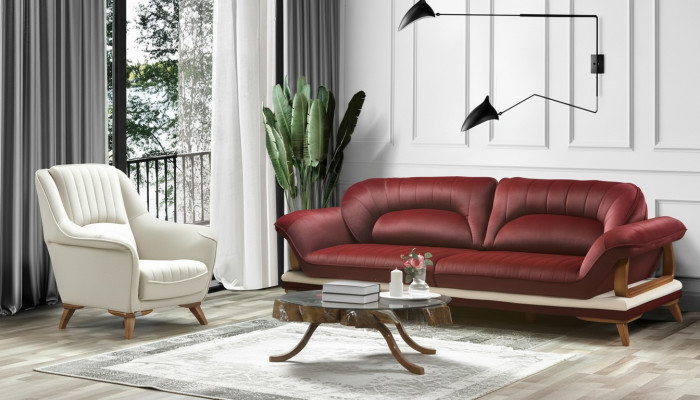 Canapé 3 places Design Fauteuil Rembourrage Siège Design Classique Trois Places