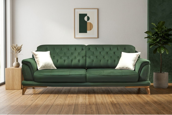 Canapé 3 places Canapés classiques Meubles de luxe Sofas Tissu Canapé