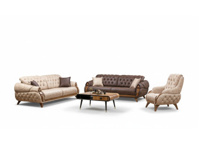 Canapé 3 places Canapés en cuir Trois places Revêtement Conception Mobilier de salon