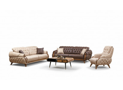 Canapé 3 places Canapés en cuir Trois places Revêtement Conception Mobilier de salon