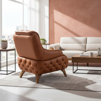Fauteuil Design Moderne Salon Rembourrage Monoplace Détente Style