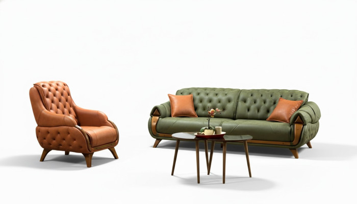 Ensemble de canapé 3+1 places Fauteuil canapé Chesterfield Canapés
