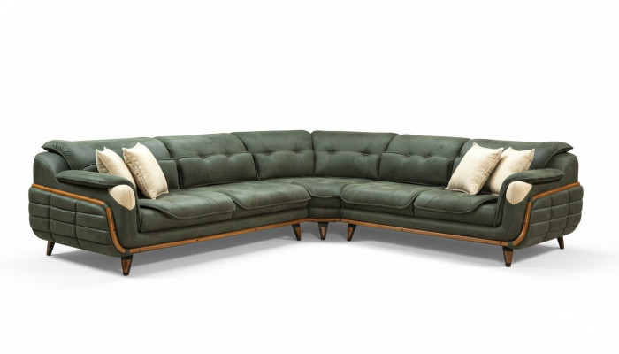 Canapé d'angle design en forme de L Rembourrage luxueux pour salon doux de style.