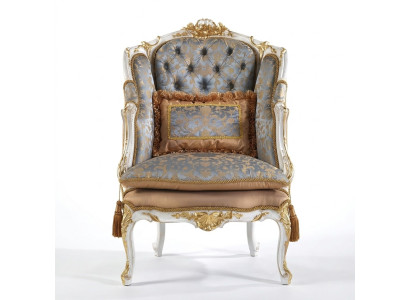 Fauteuil Bibliothèque Fauteuil de Lecture Fauteuil Crapaud Canapé Tapisserie Mobilier Italien Luxe