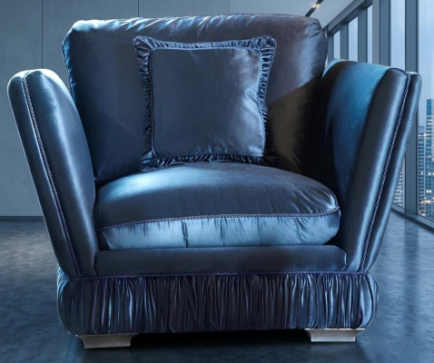 Fauteuil Canapé Tapissier Tissu Designer Siège Tapissier Siège Canapé Single Seater Velours
