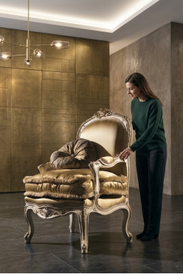Fauteuil Canapé Tapisserie Designer Textile Siège Tapissé Canapé Siège Canapés 1 Place neuf