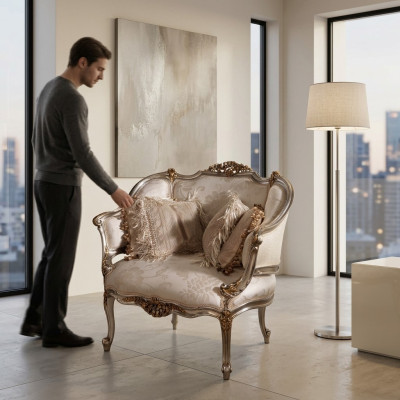 Rembourrage Sièges Canapés Simple Seater Fauteuil neuf Canapé Canapé Canapés Textile Designer.