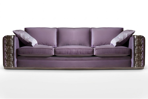 Canapé classique Big xxl Canapé Sofas Salon Textile Quatre Places Italien