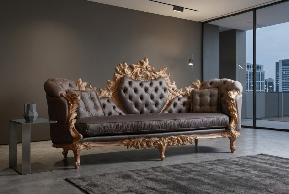 Salon Canapés Sofa Rembourrage 4 places Nouveau Design xxl Grand Canapé Sofa