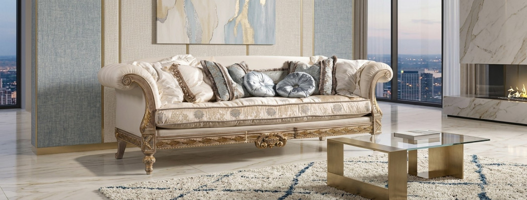 Chesterfield Classic est un canapé trois places en textile pour salon.