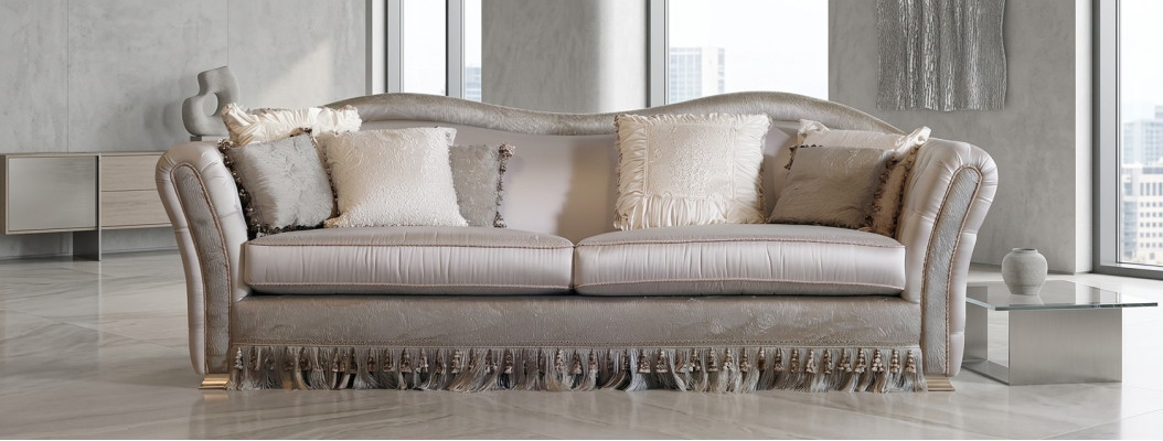 Chesterfield Classic canapé trois places Salon paysage canapé textile 3 places nouveau