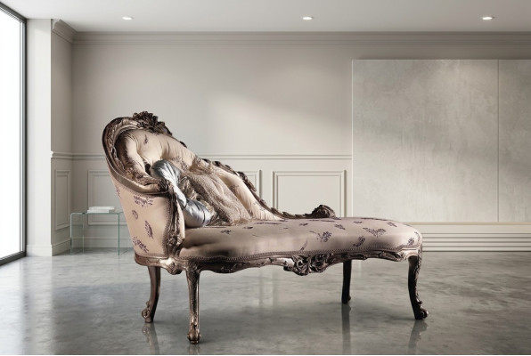 Chaise longue luxe chaise longue Salon Relax Fauteuil en bois véritable neuf