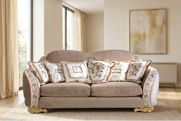 Canapé Chesterfield classique trois places pour des espaces de vie élégants.