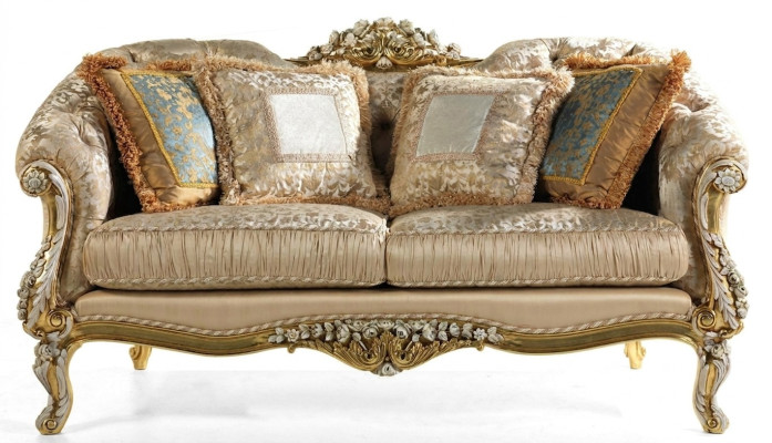 Classique r Chesterfield beige à deux places, rembourrage 2 places, cadre en bois