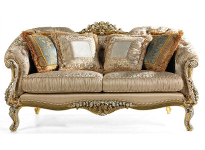 Classique r Chesterfield beige à deux places, rembourrage 2 places, cadre en bois