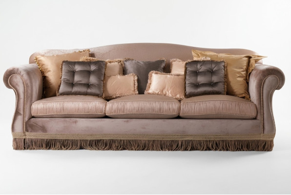 Canapé Triple Canapé 3 places Canapé design Design moderne Marron