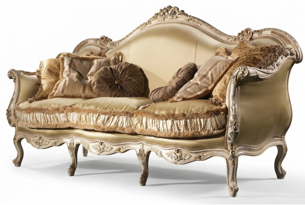 Textile Canapé Sofa Revêtement de Canapé 3 places Canapés Sofas Art Déco Trois places neuf