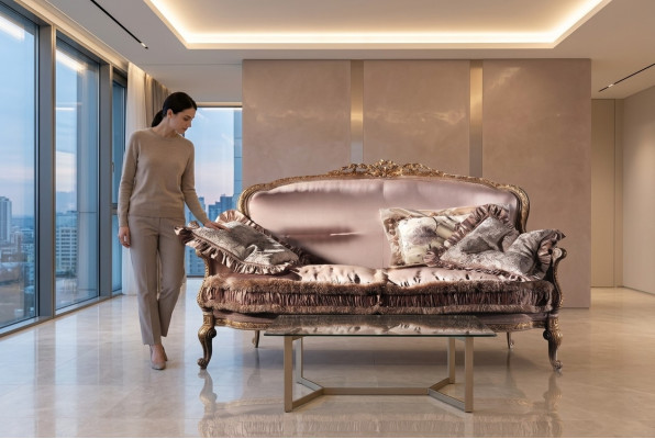 Conception canapés-lits luxueux 2 places en tissu d'ameublement