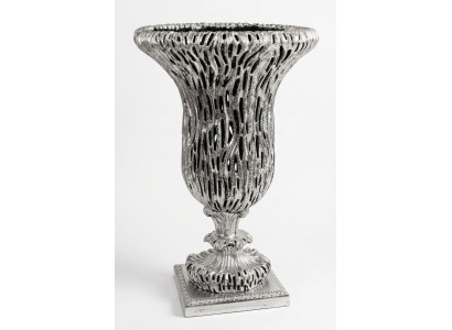 Vase à fleurs soviétique antique rare en argent pour salon rare de Russie