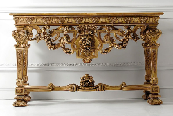 Table console Meubles Bois Console Italienne Mobilier en bois Massif Commode neuf