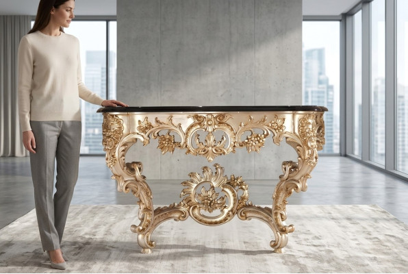 Table console Rosette dans le style classique