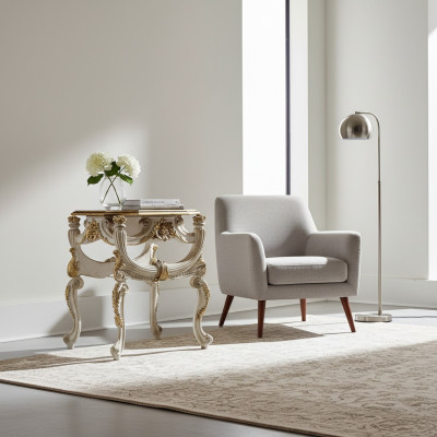 Table basse Table d'appoint Table de salon Bois Royal Côté Baroque Tables