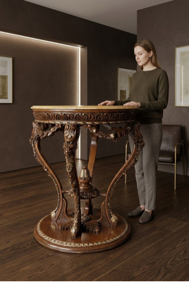 Table de salle à manger Style antique Meubles en bois massif Tables de salle à manger italiennes Table en bois Tables