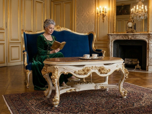 Tables Table basse Coffee Salon Table Table de salon Italien Mobilier Baroque Rococo nouveau