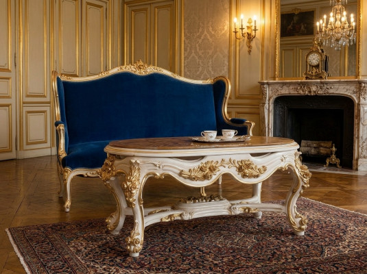 Tables Table basse Coffee Salon Table Table de salon Italien Mobilier Baroque Rococo nouveau