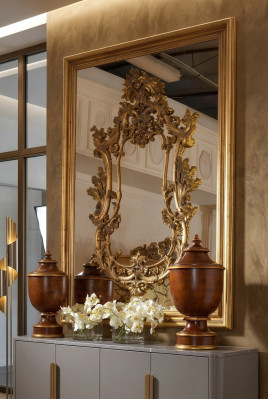 Miroir de luxe Baroque Rococo Miroir mural Miroir de meubles italiens