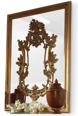 Miroir de luxe Baroque Rococo Miroir mural Miroir de meubles italiens