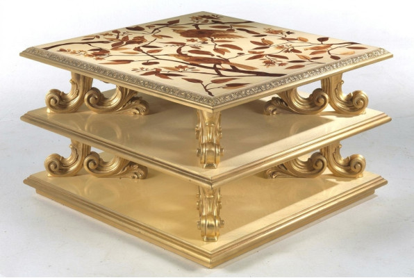 Table basse Table d'appoint Table de salon en bois Royal Baroque nouveau